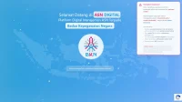 Halaman depan portal ASN Digital BKN dengan peringatan keamanan malware stealer