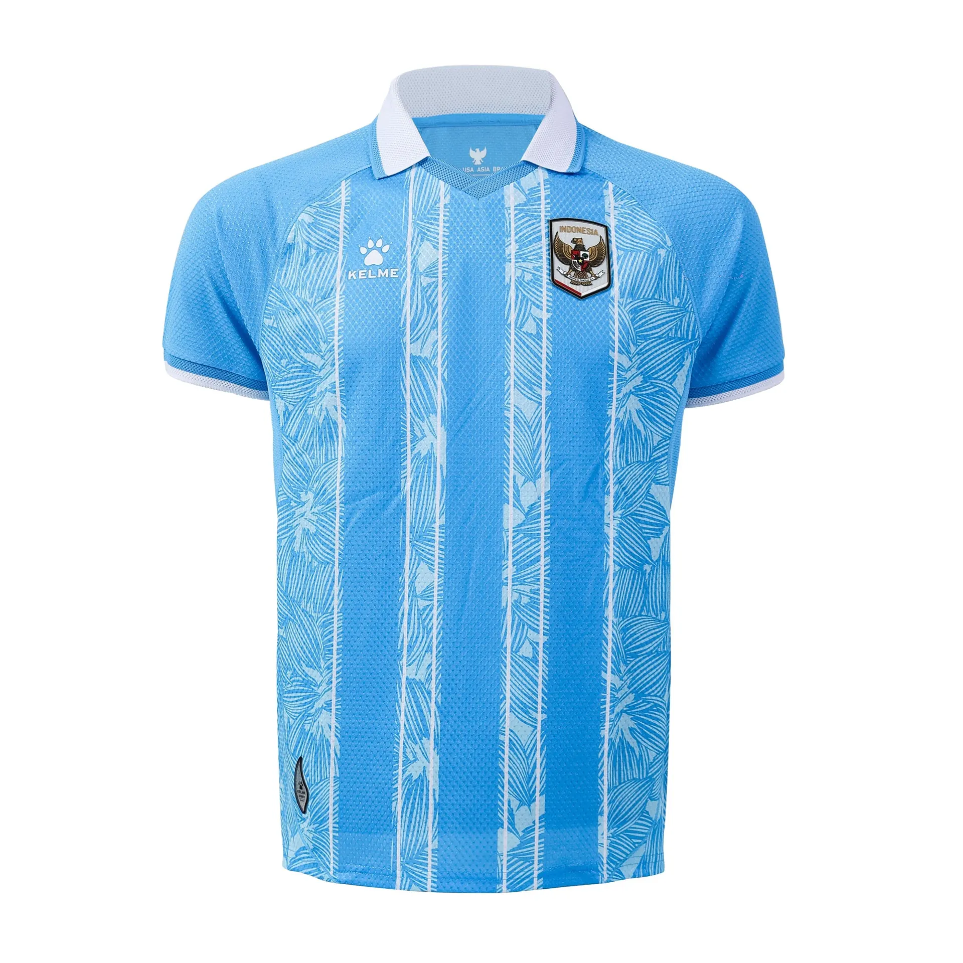 Jersey ketiga Timnas Indonesia 2026 buatan Kelme berwarna biru muda versi Player Issue