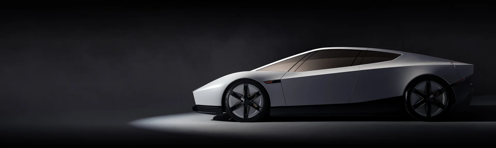 Tampak samping Tesla Roadster generasi baru berwarna putih dengan atap kaca berlapis emas